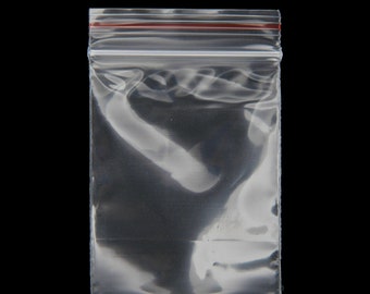 100 Piccoli Sacchetti di Plastica Autoadesivi Trasparenti Zip 6x4 cm - Italia