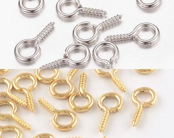 Screw  pins eye  bail pegs half drilled jewelry making DIY 13mm