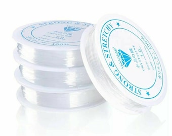 Nylon Thread, 0.6mm Clear Jewellery Beading Wire ,Elastic Stretchy for Jewellery Making Bracelet Necklace ,Craft Beads Line DIY String