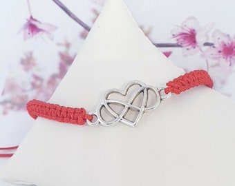 Friendship bracelet heart bracelet handmade gift for friend friendship gifts