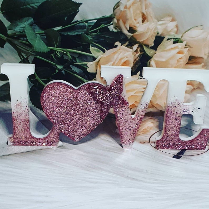 Resin Love Sign home Decor Birthday Giftshandmade Gifts Etsy UK