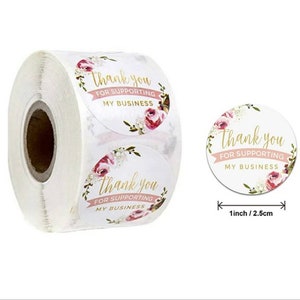 Thank You Stickers  Labels Stickers Round Stickers Thank You For Supporting My Small Business
