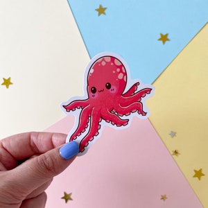 TAKO pegatina troquelada // pescado, pegatina de pescado, He'e, Pulpo, Hawái, vida oceánica, peces tropicales, pescador, amante de la naturaleza, pulpo lindo