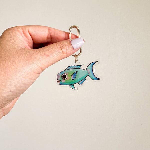 UHU keychain // parrotfish, fish, ocean animals, aloha, Hawaiian, tropical vibes, island life, sea, souvenir, travel, adventure, snorkeling