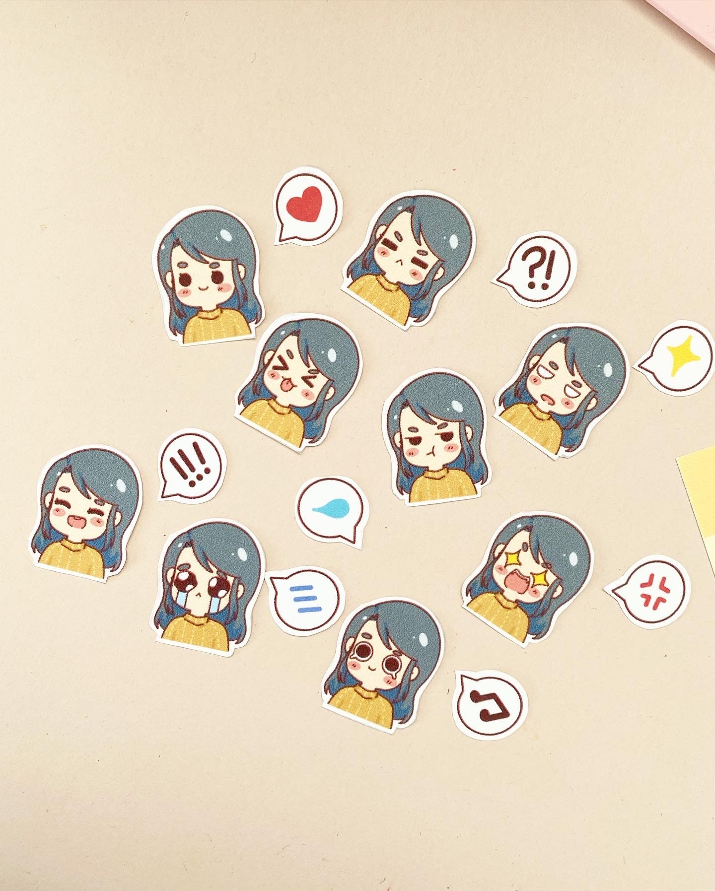 MOODZ Sticker Pack // Kawaii Stickers, Kawaii Mood Stickers, Moody ...