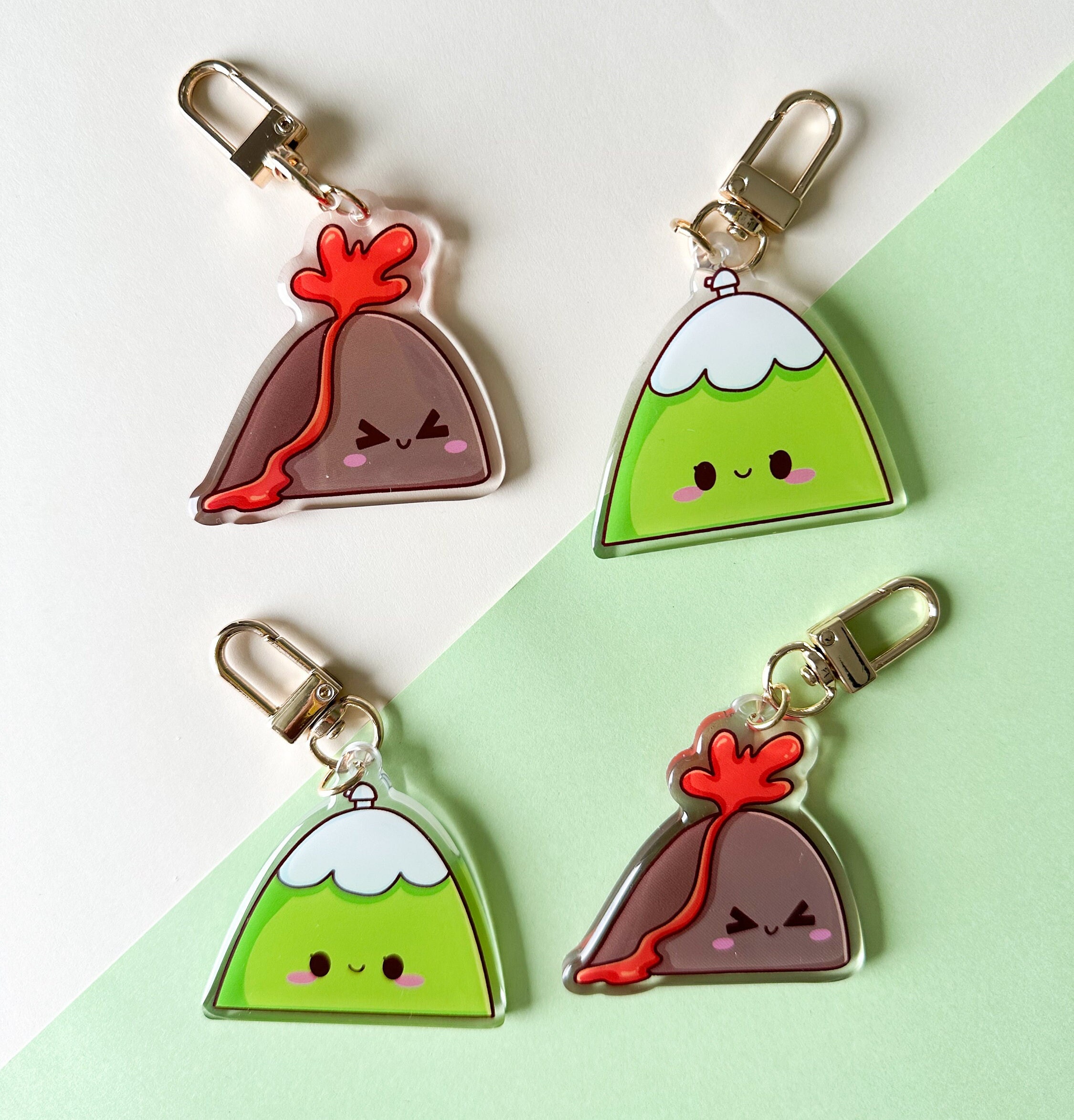 KILAUEA & MAUNA KEA Keychain // Hawaii Life, Tropical Vibes, Island ...