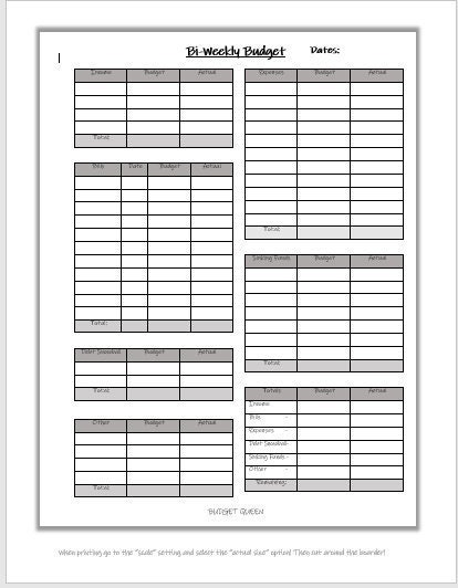 happy planner bi weekly budget template 2 printable finance etsy