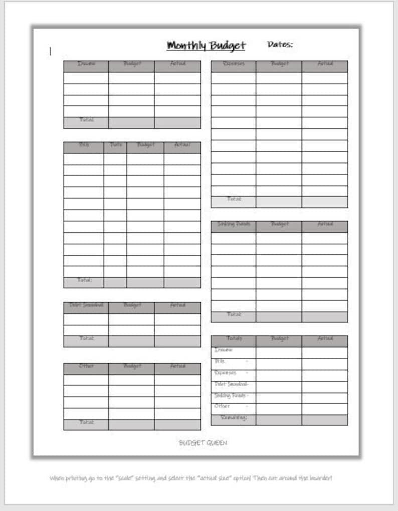 Monthly budget planning sheet talkingkesil
