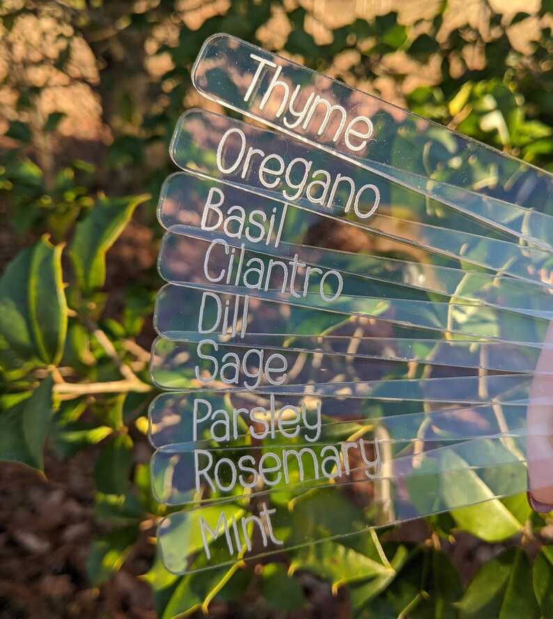 Custom Acrylic Garden Marker Herb Stake Plant Label Etsy Australia