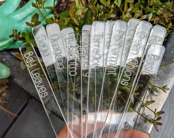 Herb Garden Marker Digital File, Set of 23, Laser File, Plant Label, Large Garden Stake, Ai, SVG