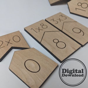 Multiply by 1, 2 and 3 Flashcards Digital File, Laser File, Ai and SVG