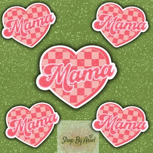 Mama Sticker |Checkered| decal|Mom| Mama| laptop decal| stickers| gift for mom| gift| mom gift| springtime| waterproof