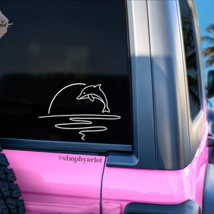 Dolphin Decal, Car Decal, gift, Beach Sticker,Car Decal for Women,decal stickers, decal for cars, decals for cars, beach decal, animal decal