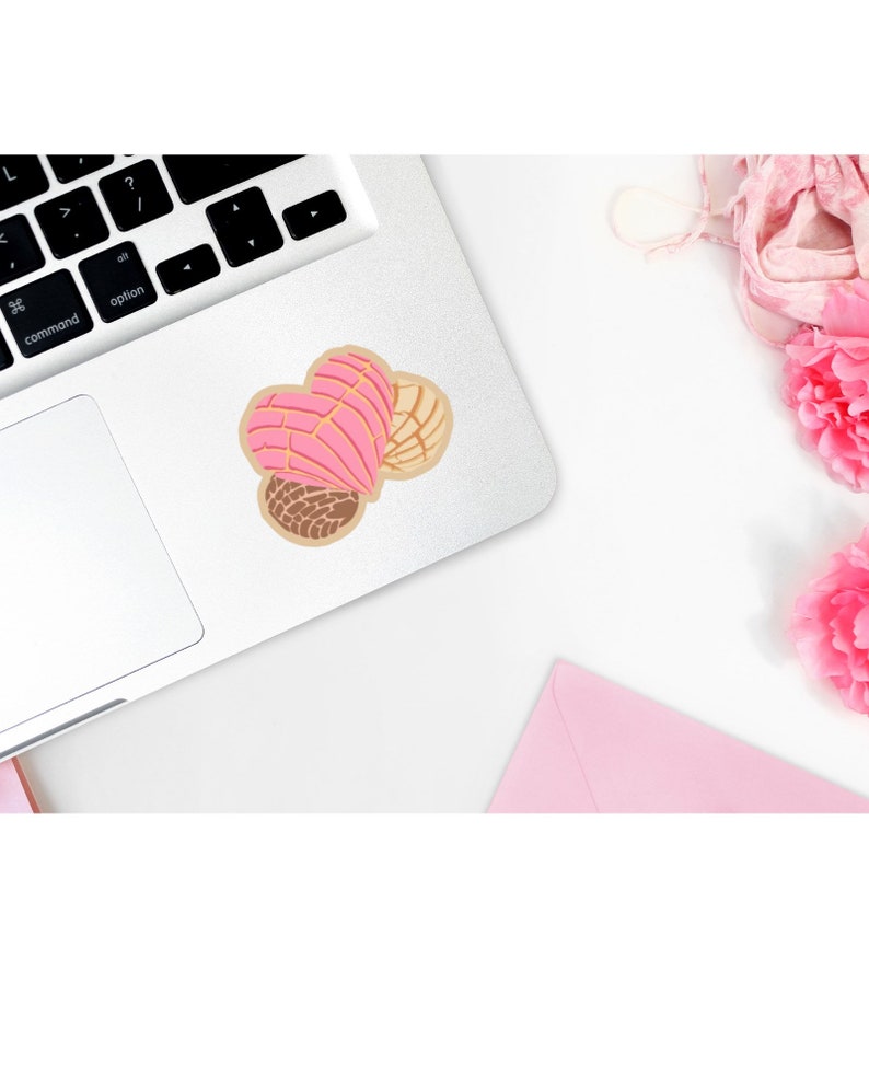 May include: Two pink and brown concha pastries, a traditional Mexican sweet bread, on a white surface.