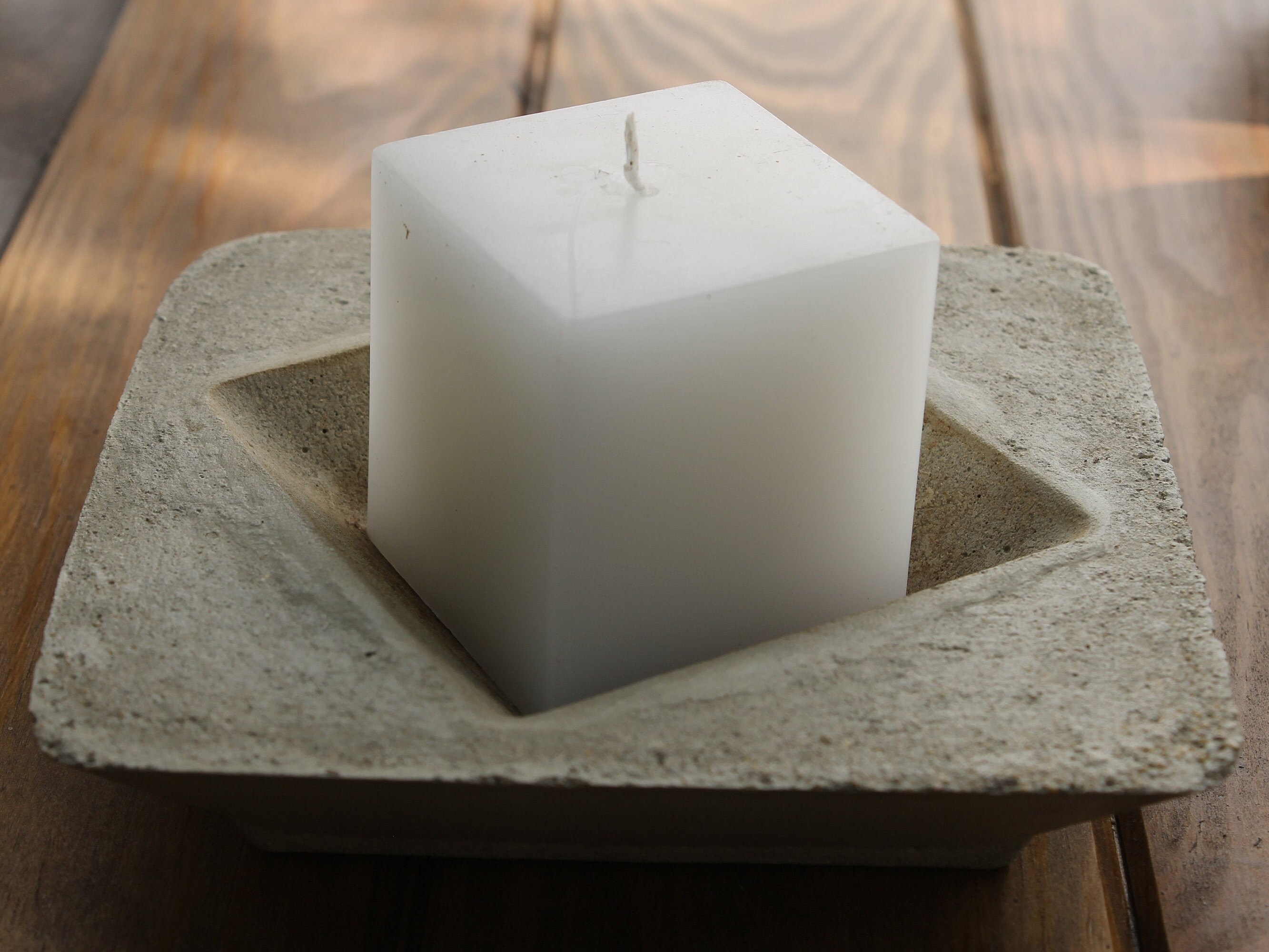 Bougeoir Ciment, Décoration Jardin