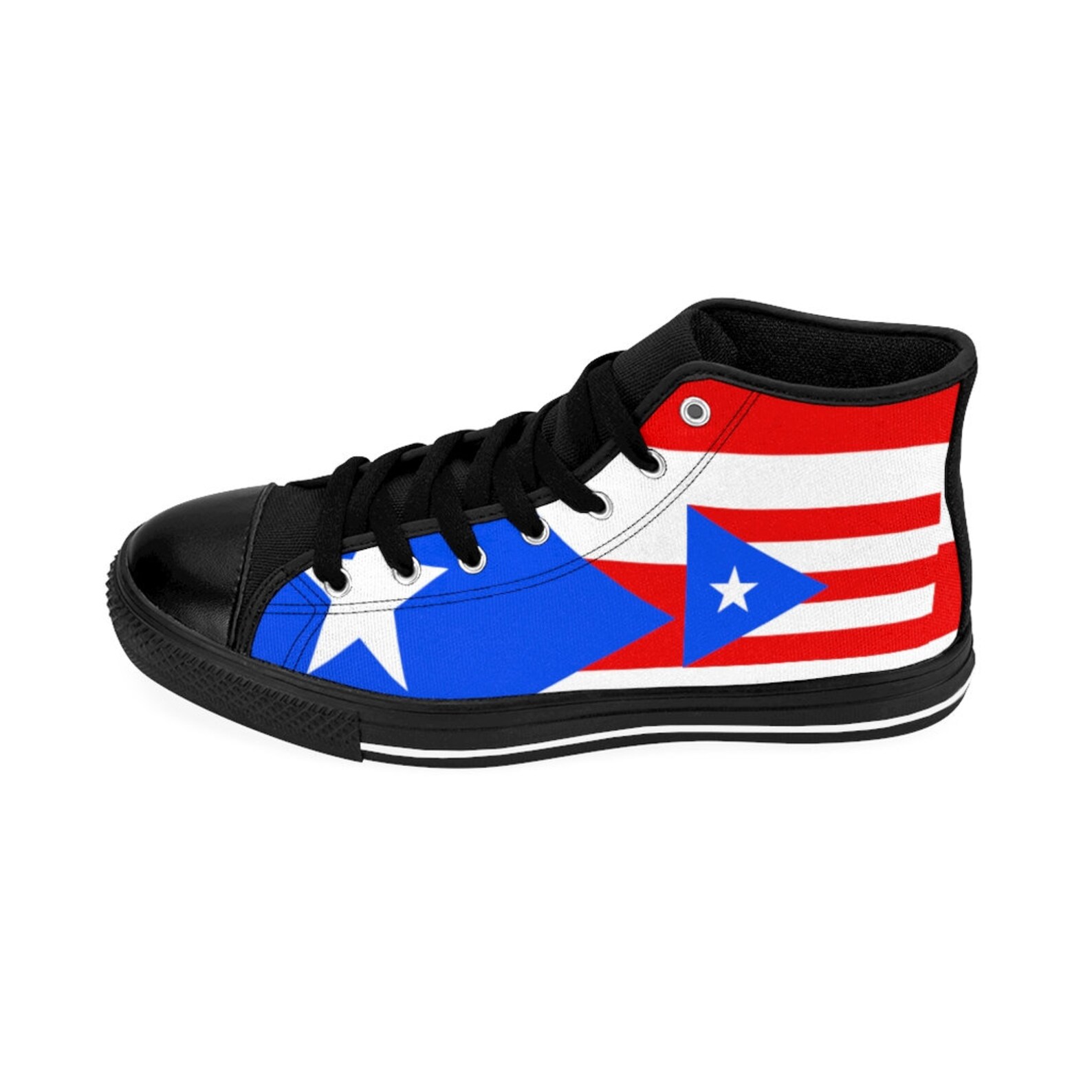 Puerto Rico Flag Sneakers High Tops Mens Puerto Rico Shoes Etsy