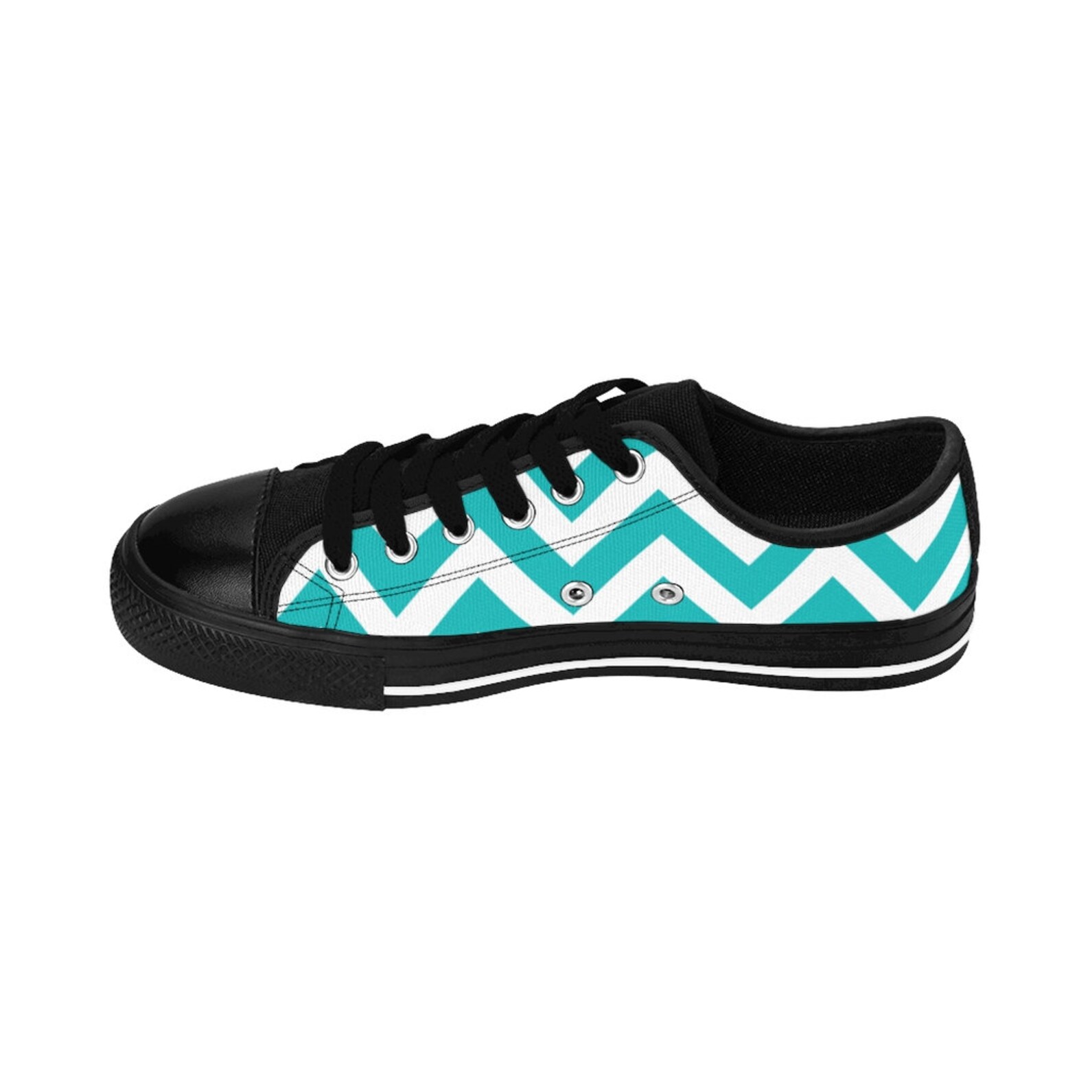 Chevron Womens Sneakers Aqua Tennis Shoes Teen Girl Sneakers Etsy