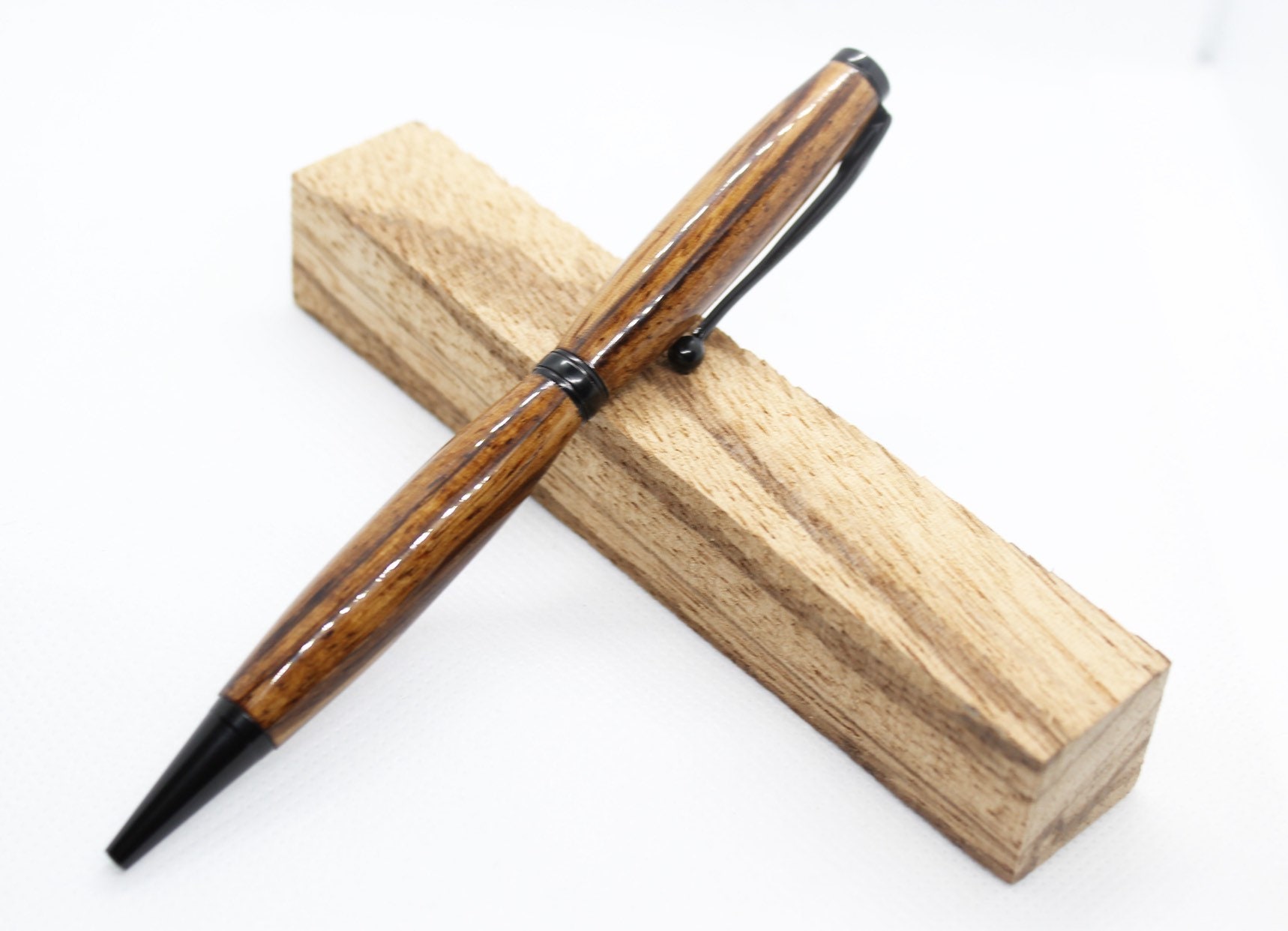 Hand Turned Zebra Wood Pen Etsy Australia