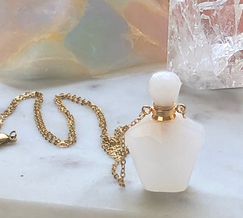 White Jade Empty Vial Necklace Cremation Ash Necklace Etsy