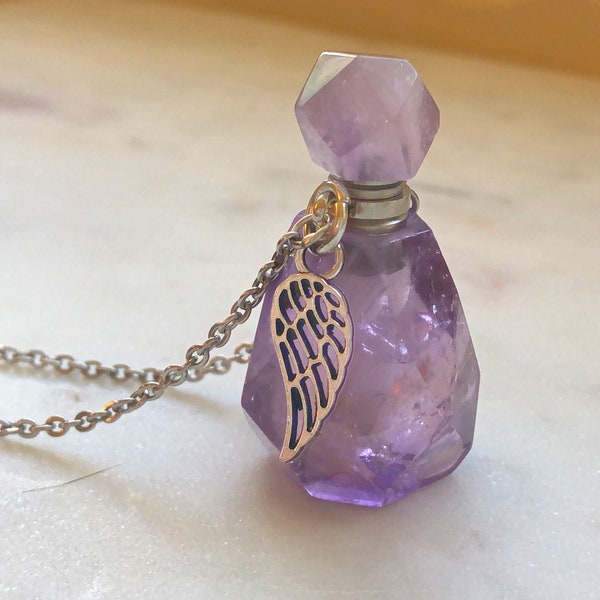 Add • ON • ITEM • ONLY • Angels Wing Charm for Crystal Vial Pendant • Cremation Ash Necklace • Pet Memorial Jewelry • Urn Necklace Ashes