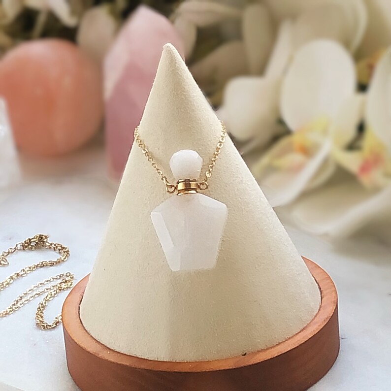 White Jade Empty Vial Necklace Cremation Ash Necklace Etsy