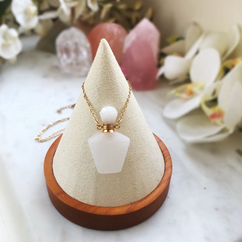 White Jade Empty Vial Necklace Cremation Ash Necklace Etsy