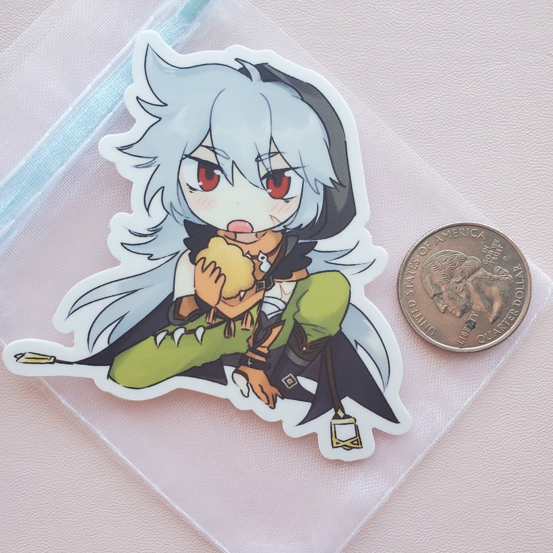 Genshin Impact Razor Cute Chibi Waterproof Vinyl Sticker Etsy