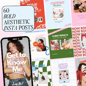Bold Instagram Templates, Instagram Business Coach, Instagram Templates for Small Business, Colorful Instagram Templates, Portrait Posts