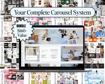 Canva Carousel Template Bundle | 18 Packs, 400 Hooks (Instagram System)