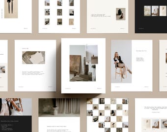 Interior Design Instagram Templates | 35 Canva Posts for Interior Designers | Minimalist Social Media Templates | Home Decor Branding