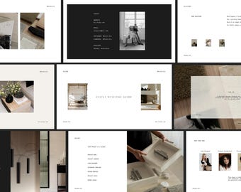 Interior Design Client Welcome Guide | Canva Onboarding Template | 25 Page Interior Designer Welcome Packet | Client Experience