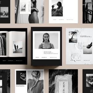 Editorial Black White Instagram Templates – Canva Pack for Fashion Brands & Photographers