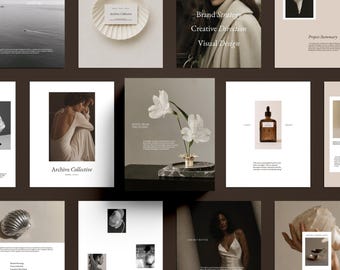 Instagram Canva Templates for Creative Businesses | Editorial Social Media Kit | 20 Posts + 20 Stories | Minimalist Brand Templates