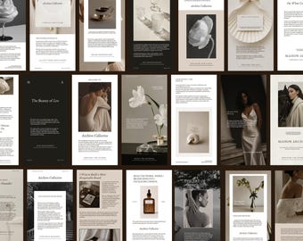 Email Newsletter Templates for Creative Businesses | Editorial Email Marketing Kit | 25 Editable Designs | Minimalist Brand Templates