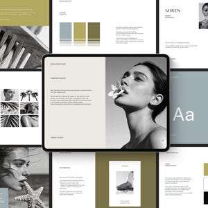 Brand Guidelines Template, 30 Page Canva Branding Guide for wellness and medusa brands