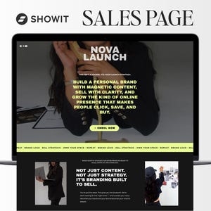 Showit-verkooppaginasjabloon: modern lanceringswebsiteontwerp voor coaches en makers van cursussen
