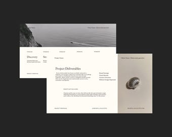 Minimalist Project Proposal Template, 30-Page Editable Slides for Interior Designs, Graphic Designers and Entrepreneurs