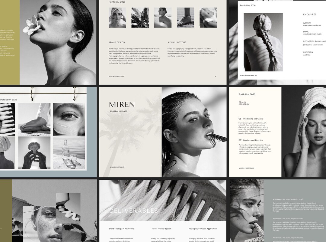 Minimalist Canva Portfolio Template | Brand Strategy Presentation for ...