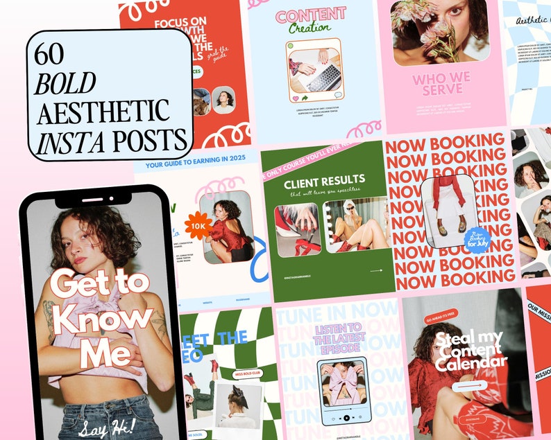 Bold Instagram Templates, Instagram Business Coach, Instagram Templates for Small Business, Colorful Instagram Templates, Portrait Posts