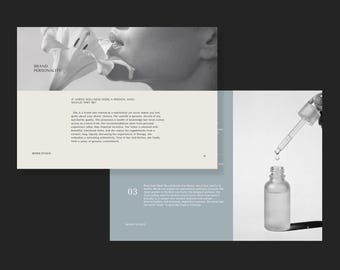 Brand Strategy Template, 52 Page Branding Kit & Guidelines, Editable Brand Workbook for Wellness Brands