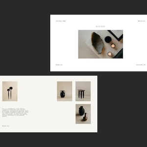 Portfolio Template, 28-Page Canva Mood Board with Editable Layouts