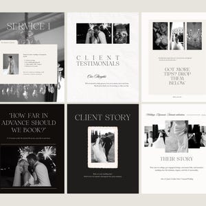 Wedding Photographer Instagram Carousel Templates, Portrait Post Social Media Bundle