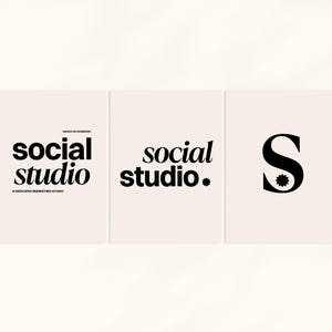 Professional Logo, Canva Brand Kit with Four Editable Designs
