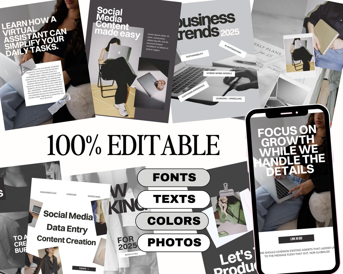 VA Instagram Templates Editable Canva Instagram Posts for Small