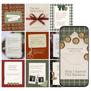Cottagecore Instagram Post Templates, Small Business Socials (Digital Download)