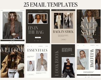 25 Fashion Email Templates: E-commerce Newsletter (Canva Template)
