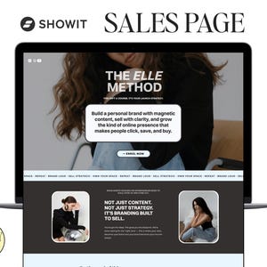 Showit-verkooppaginasjabloon: modern lanceringswebsiteontwerp voor zakelijke coaches en makers van cursussen