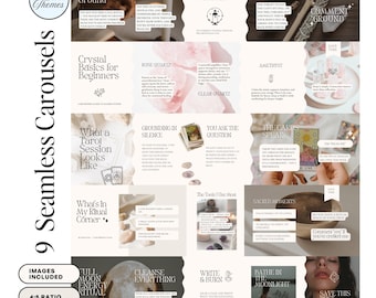 Spiritual Instagram Carousel Templates – Canva Bundle for Tarot Readers & Conscious Brands