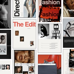Fashion Instagram Canva Templates | Bold Editorial instagram Posts | Social Media Manager Instagram Posts | Minimal Instagram | Red IG Posts