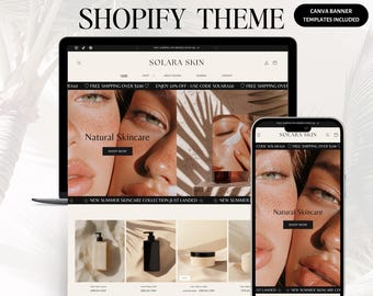 Skincare Shopify Theme – Clean Wellness Website Template for Beauty & Natural Brands